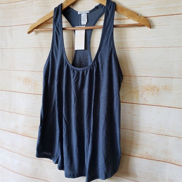 Eberjey Racerback Tank Top with Built-in Shelf Bra in Heather Women's Size Small - Picture 5 of 10